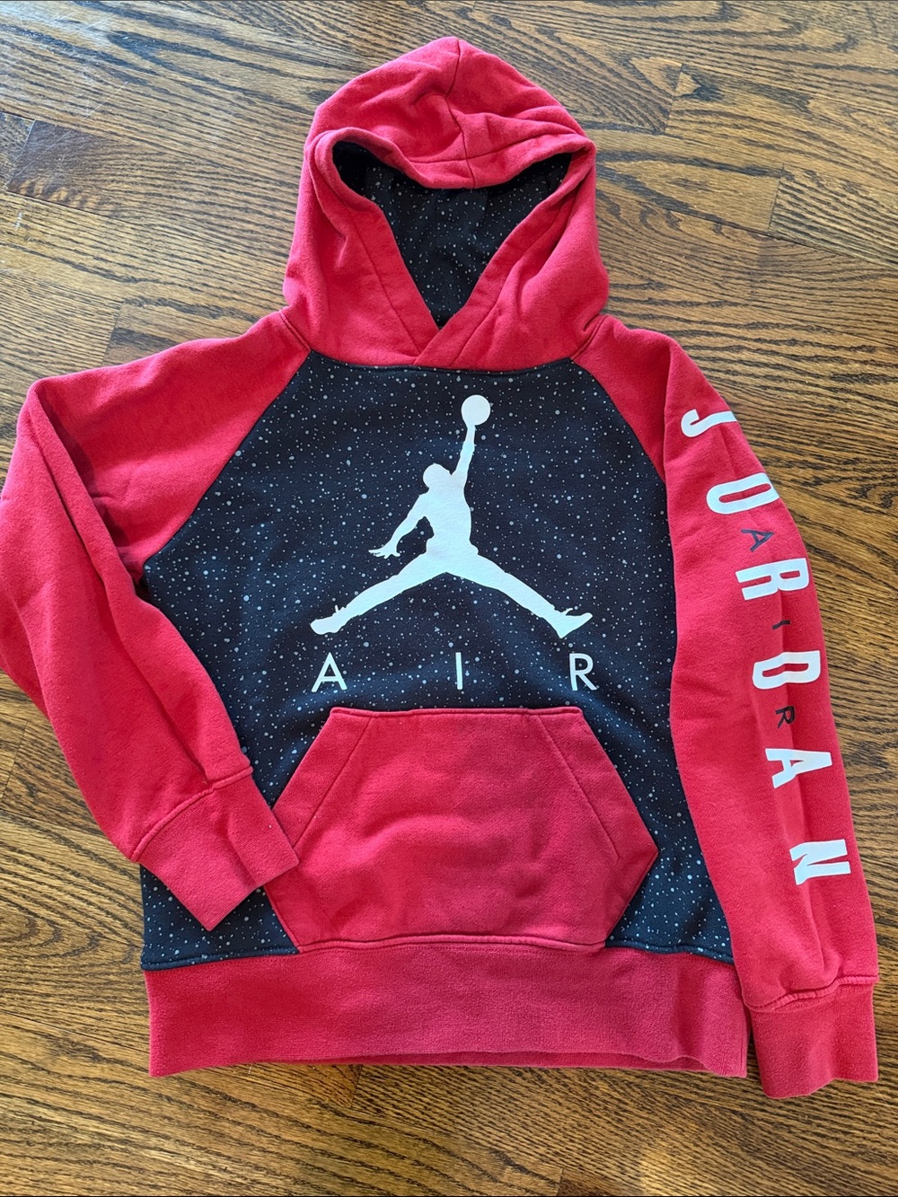 Nike Red & Black Jordan Jumpman Pullover Hoodie size s 8-10
